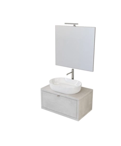 MOBILE BAGNO "TINTORETTO" GRIGIO, 80 CM